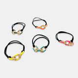 Enamel Paperclip Chain Hair Tie Bracelet