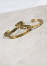 Brass Message Bracelet Brass Jewelry - The Post Office by Shannon Passero. Fashion Boutique in Thorold, Ontario