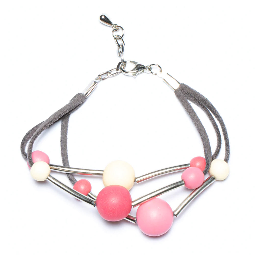 Triple Strand Resin Ball Bracelet Post Office by Shannon Passero