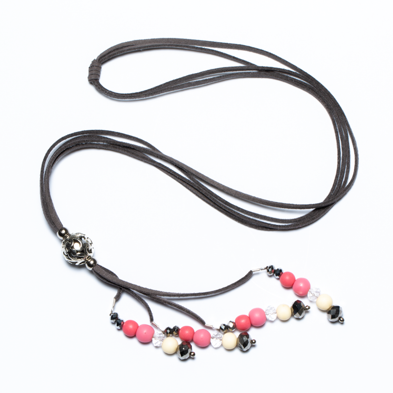 Long Beaded Tassel Necklace