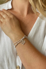 Double Strand Silved Plated Bracelet