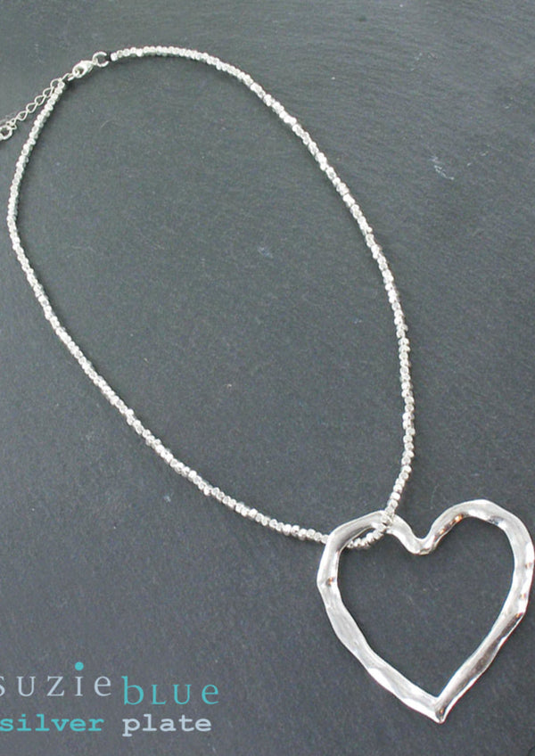 Beaten Heart Necklace Jewelry - The Post Office by Shannon Passero. Fashion Boutique in Thorold, Ontario