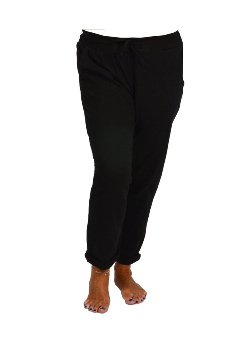 Plus Rolled Cuff Pants BLACK OS
